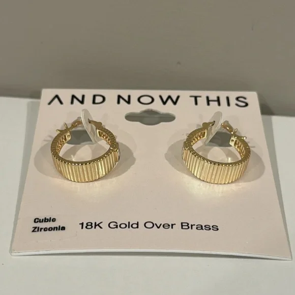 And Now This Gold Hoop Earrings - Picture 2 of 5